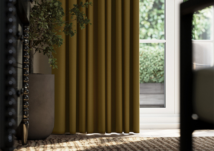 Kyoto Faux Silk, Gold - Made to Measure Curtains - Image 5